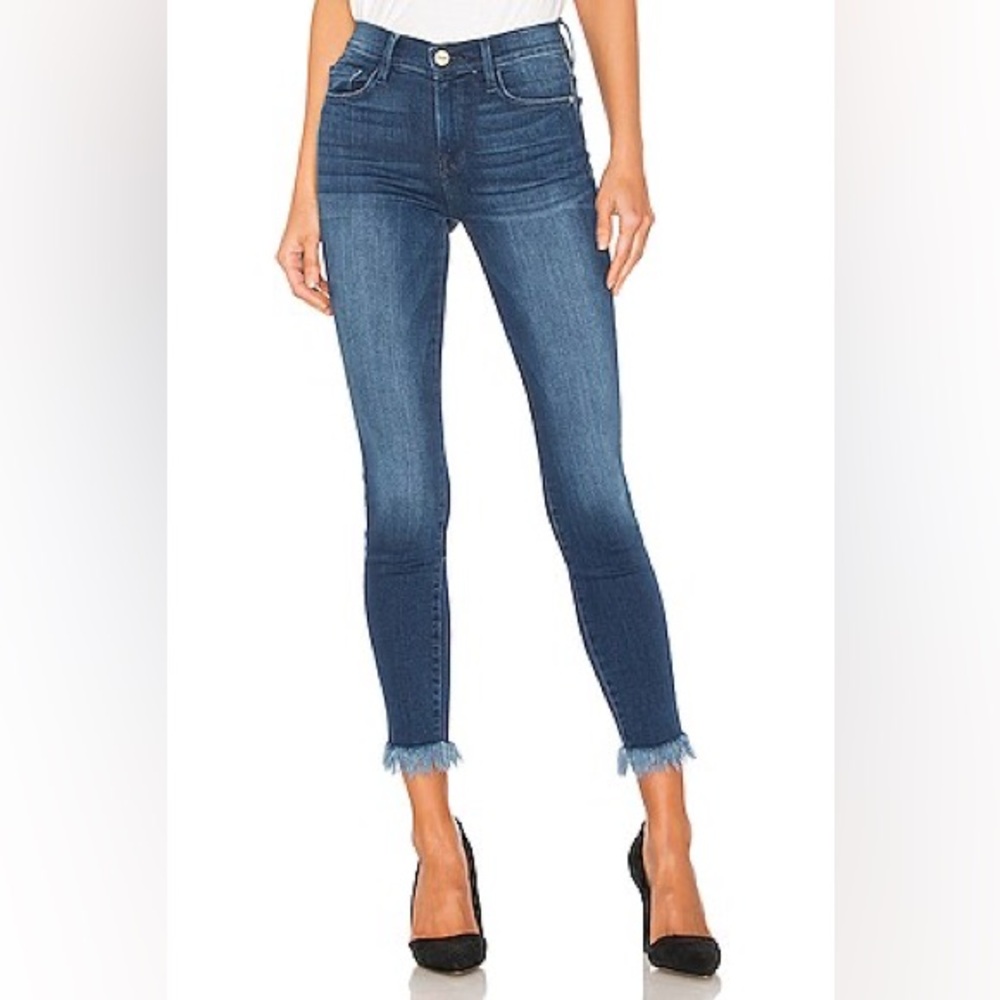 Frame Denim Le Skinny De Jeanne Crop in Cantine Wash Ankle Jeans Size 27